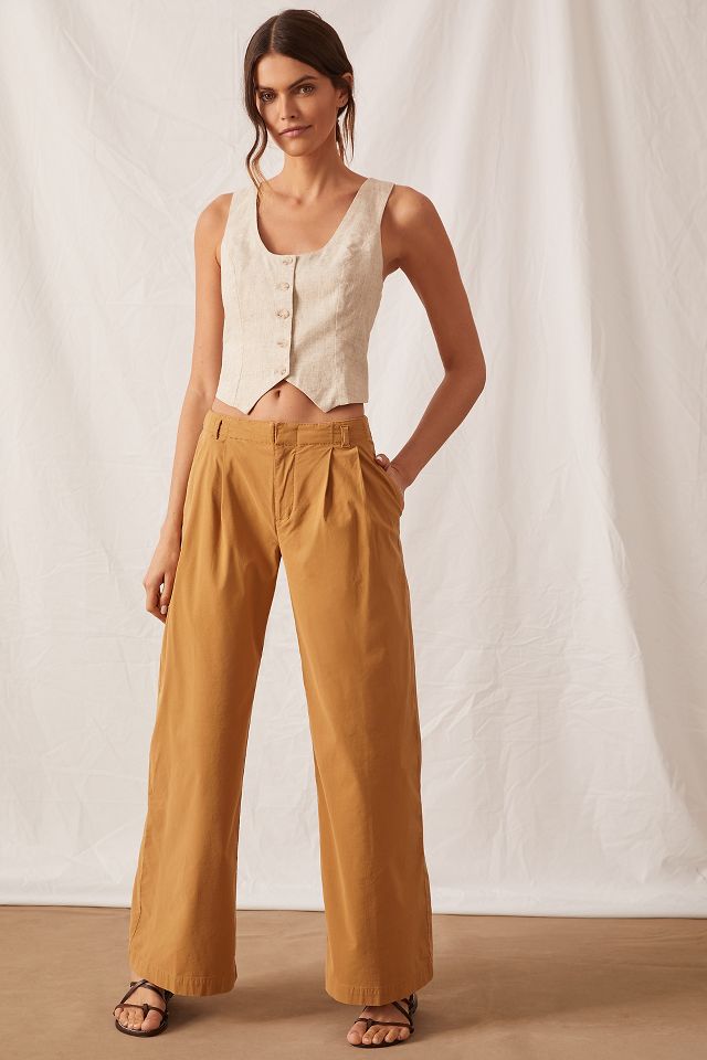 The Kit High-Rise Wide-Leg Utility Trousers by Pilcro