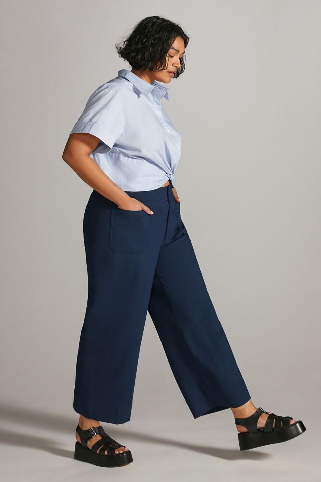 Maeve The Colette Cropped Wide-Leg Pants Size 25