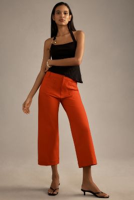 Shop Maeve The Colette Ponte Trousers In Red