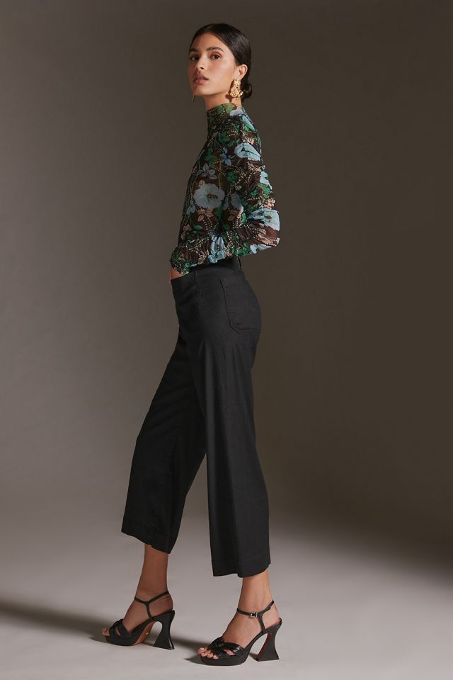 The Colette Cropped Linen Wide-Leg Pants #2