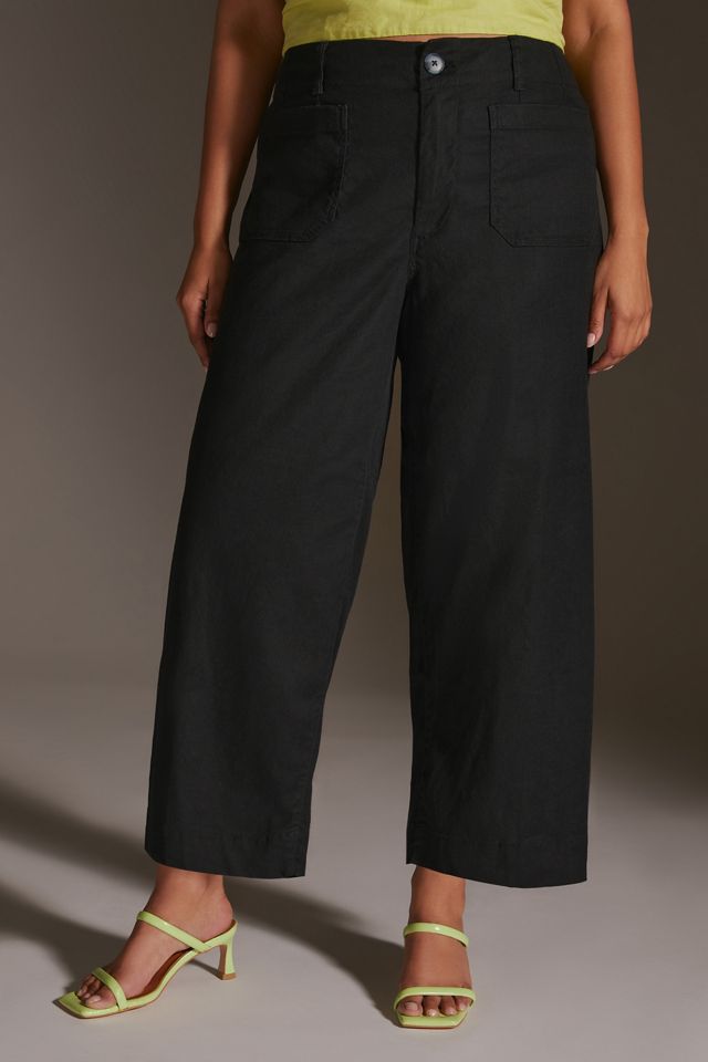 The Colette Cropped Linen Wide-Leg Pants #6