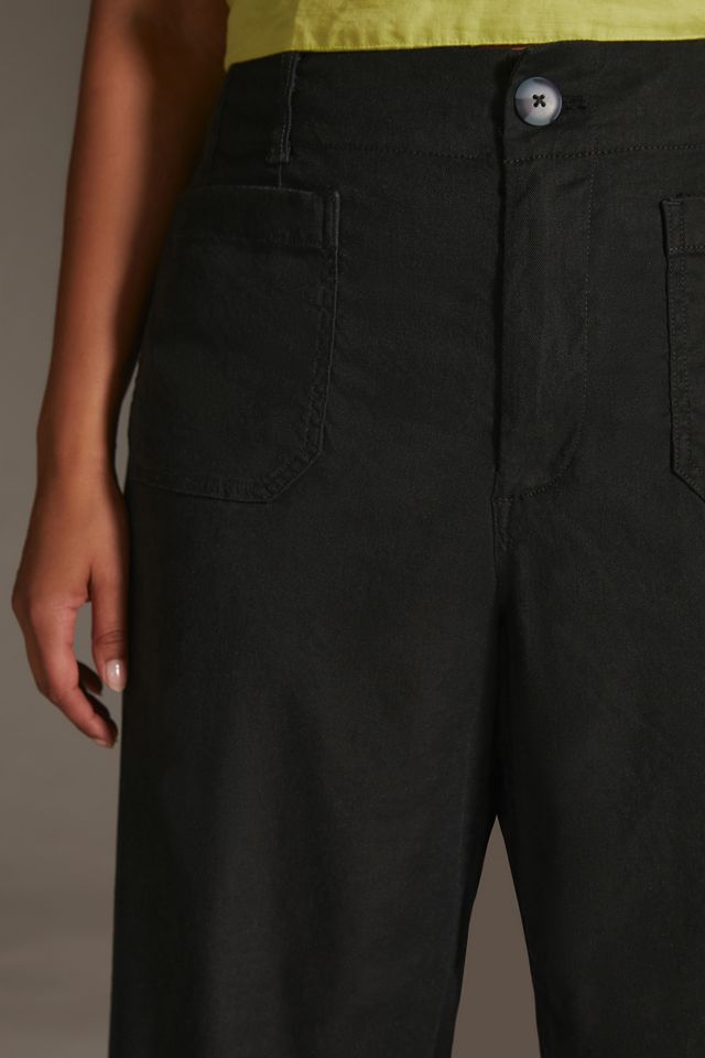 The Colette Cropped Linen Wide-Leg Pants #7