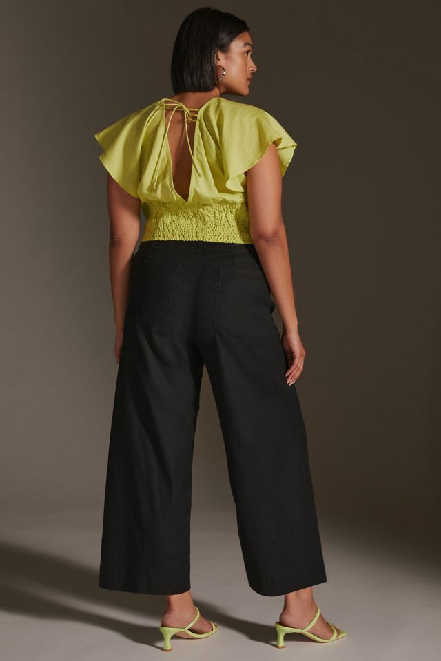 The Colette Cropped Linen Wide-Leg Pants #8