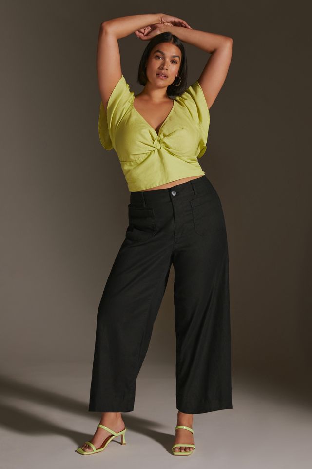 The Colette Cropped Linen Wide-Leg Pants #5