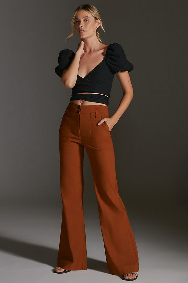 Maeve The Naomi Wide-Leg Flare Trousers