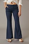 Linen Low-Rise Flare Trousers #1