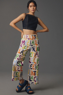 Maeve The Colette Cropped Wide-leg Pants By  In Multicolor