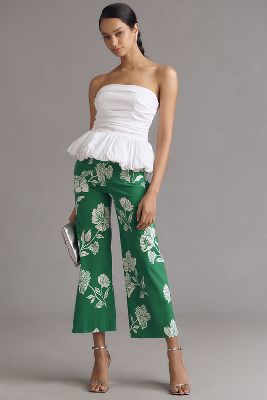 Le Pantalon Large Raccourci Colette par Maeve: Édition Tissu Magique par en Grey taille: 23 chez Anthropologie - The Colette Collection by Maeve - Modalova