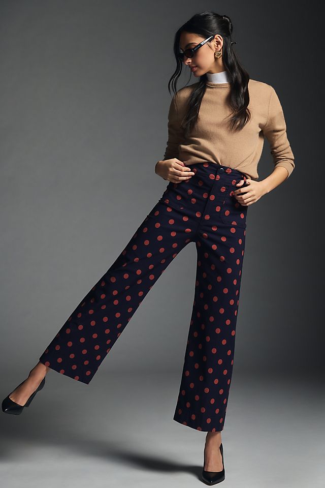 The Colette Cropped Wide-Leg Pants by Maeve | Anthropologie