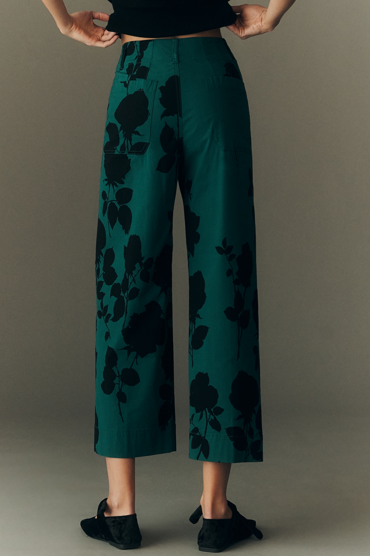 Colette High Rise Wide Leg Crop Pants by Maeve in Magic Fabric 