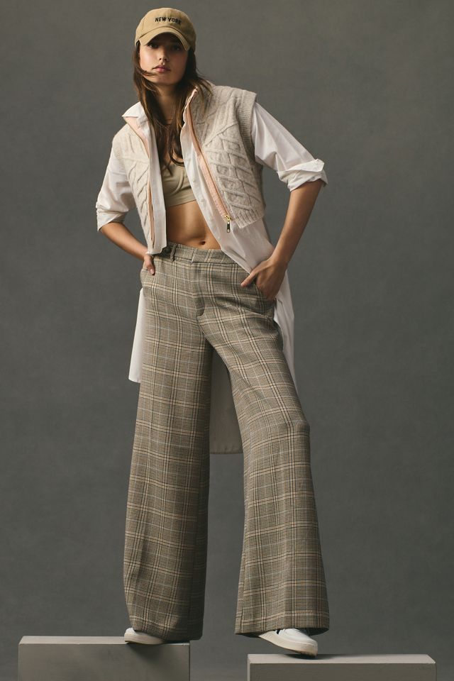Maeve Plaid Wide-Leg Pants #2