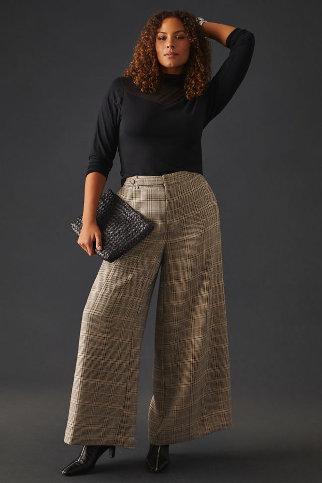 Maeve Plaid Wide-Leg Pants #7
