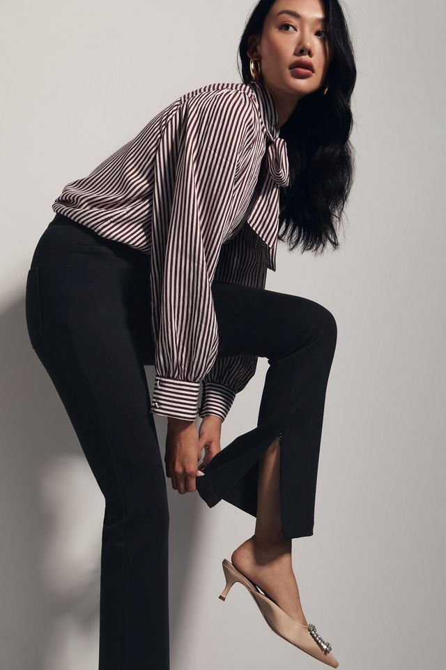 Maeve Mid-Rise Flare Stretch Pants #4
