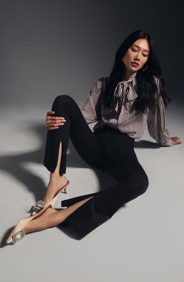 Maeve Mid-Rise Flare Stretch Pants #6