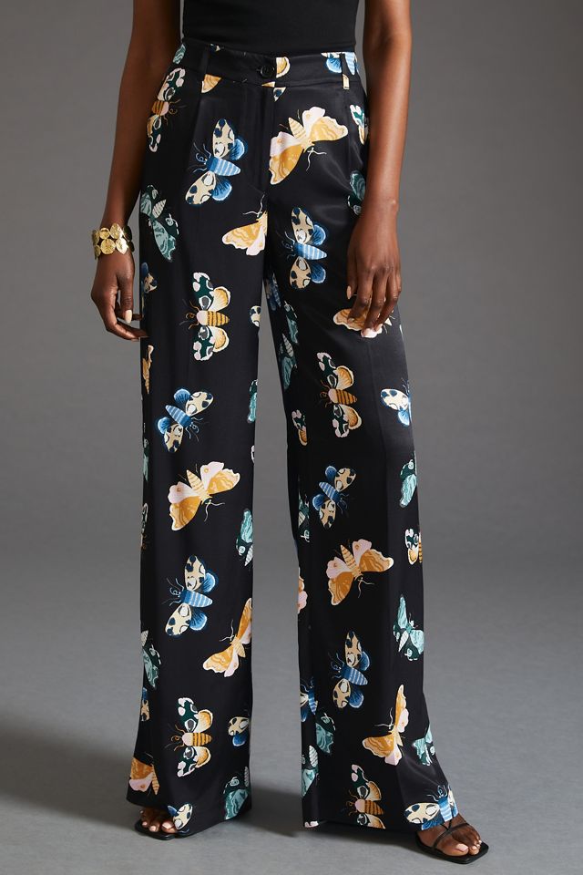 Sarah Gordon x Maeve Printed Wide-Leg Pants | Anthropologie