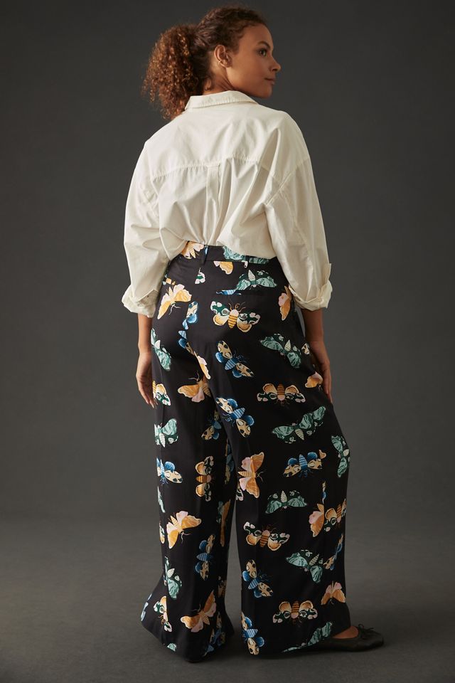 Sarah Gordon x Maeve Printed Wide-Leg Pants | Anthropologie