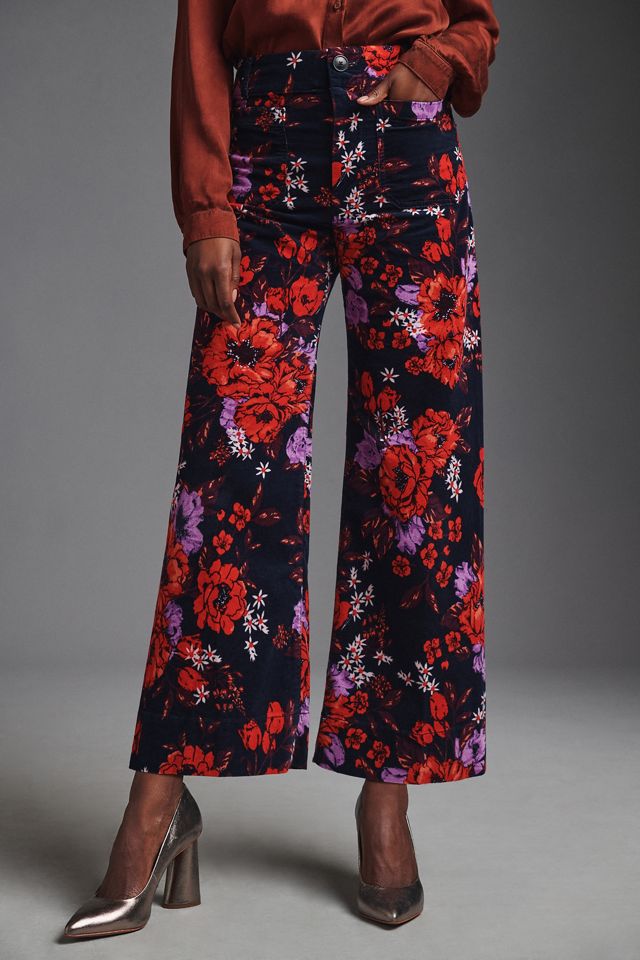 The Colette Cropped Wide-Leg Velvet Pants #1