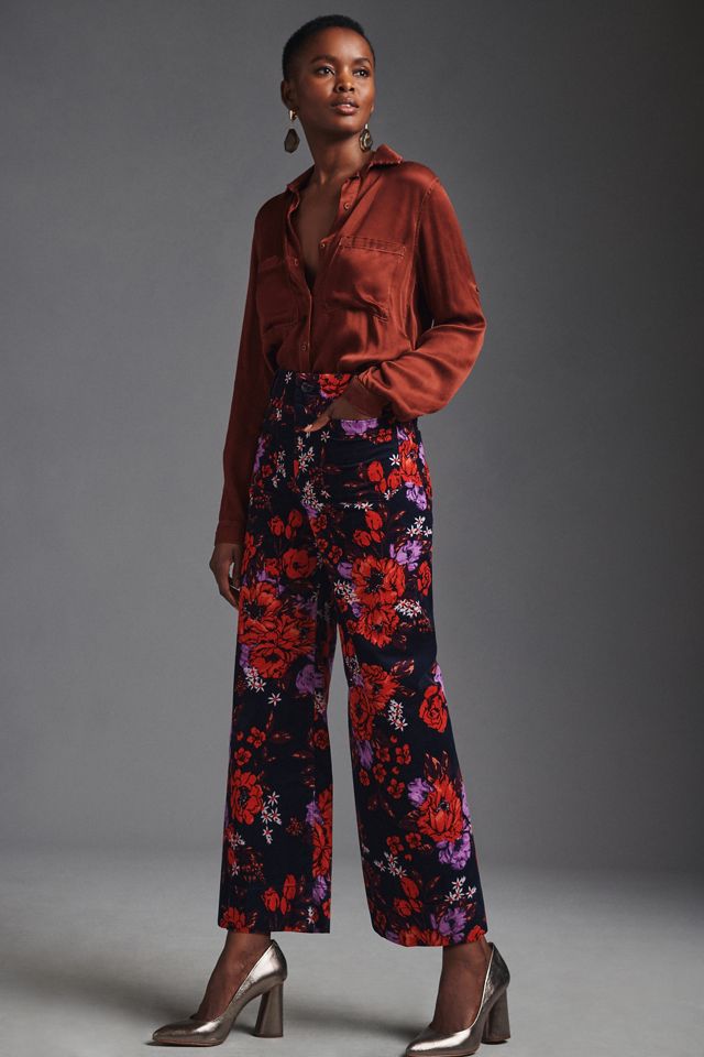The Colette Cropped Wide-Leg Velvet Pants #4