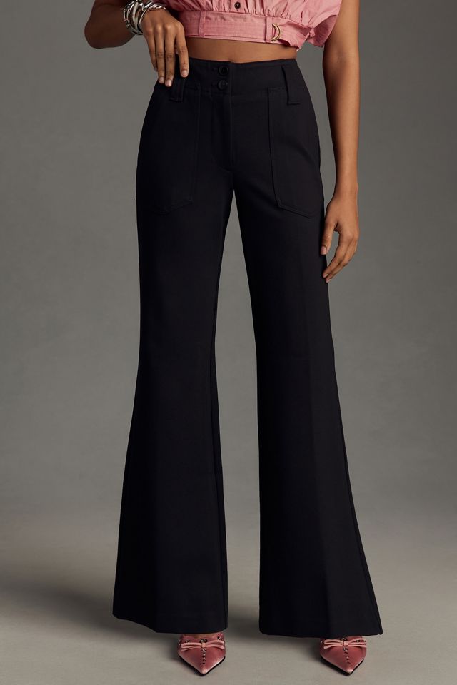 The Naomi Ponte Wide-Leg Flare Pants by Maeve