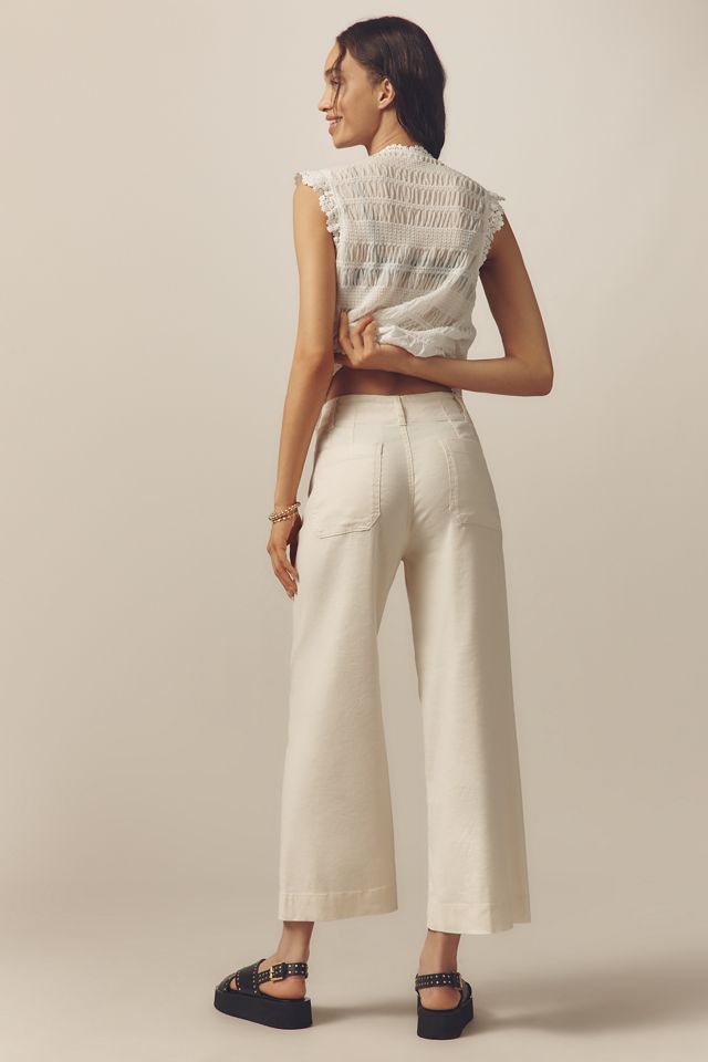 The Colette Linen Blend Crop Wide-Leg Pants by Maeve #5