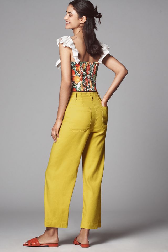 The Colette Linen Blend Crop Wide-Leg Pants by Maeve #2