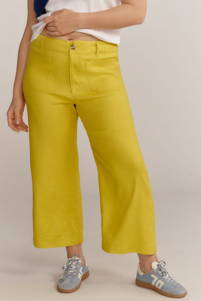 The Colette Linen Blend Crop Wide-Leg Pants by Maeve #5