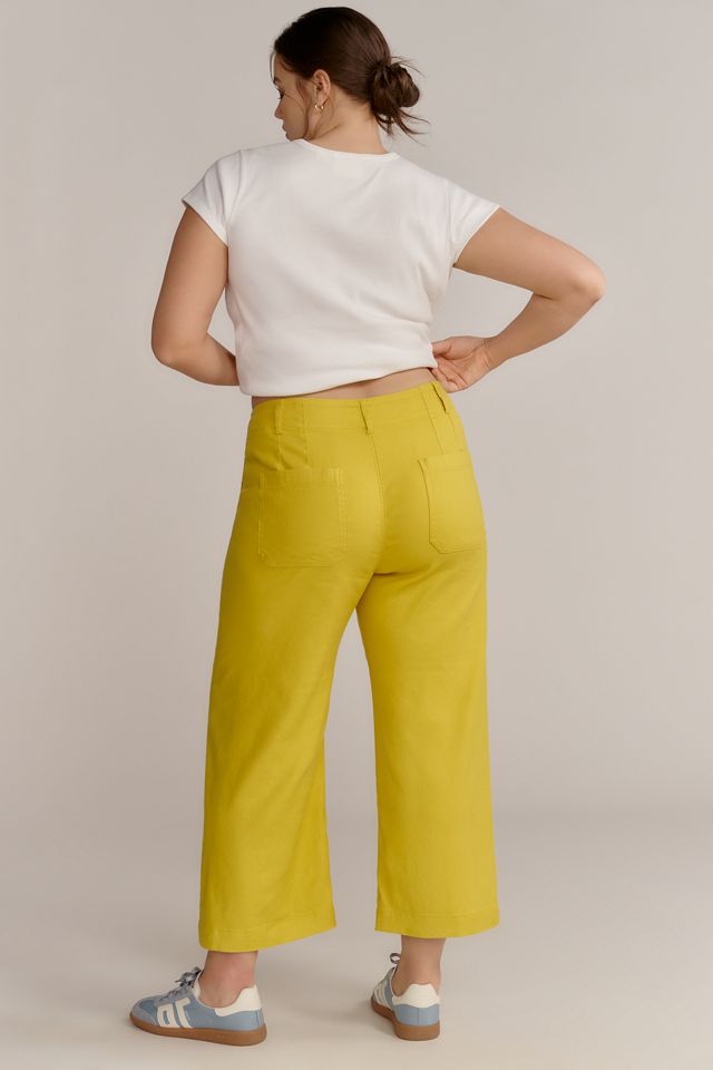 The Colette Linen Blend Crop Wide-Leg Pants by Maeve #6