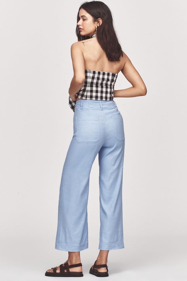 The Colette Linen Blend Crop Wide-Leg Pants by Maeve #2
