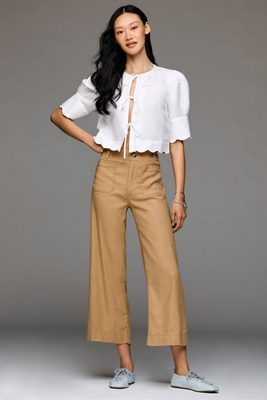 Colette European Linen Stretch Wide Leg Pants