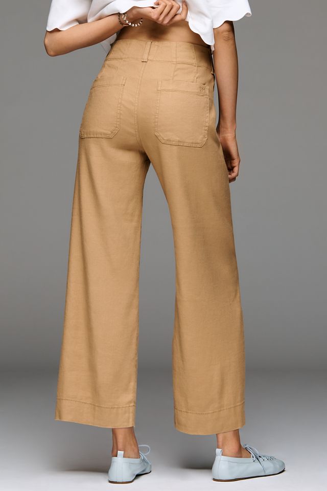 Colette European Linen Stretch High-Rise Wide-Leg Pants #2