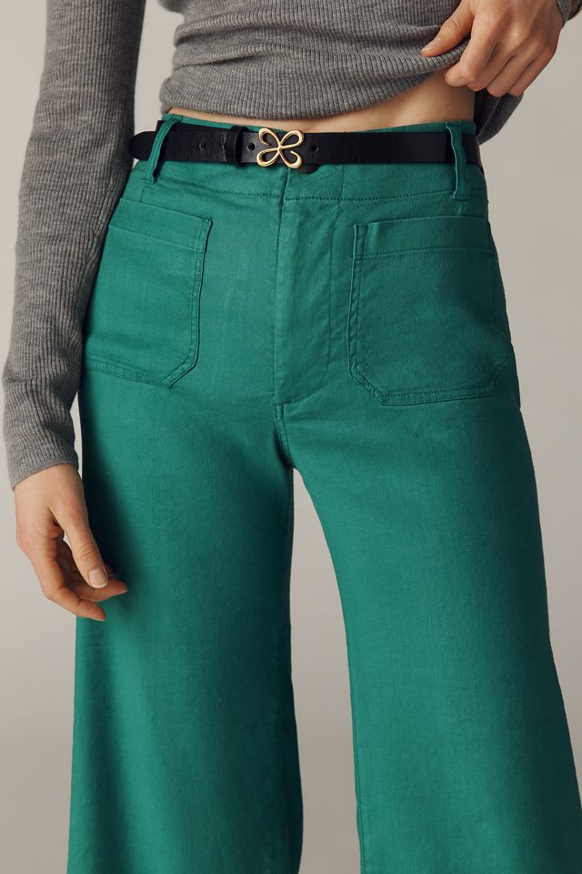 Colette European Linen Stretch High-Rise Wide-Leg Pants #1