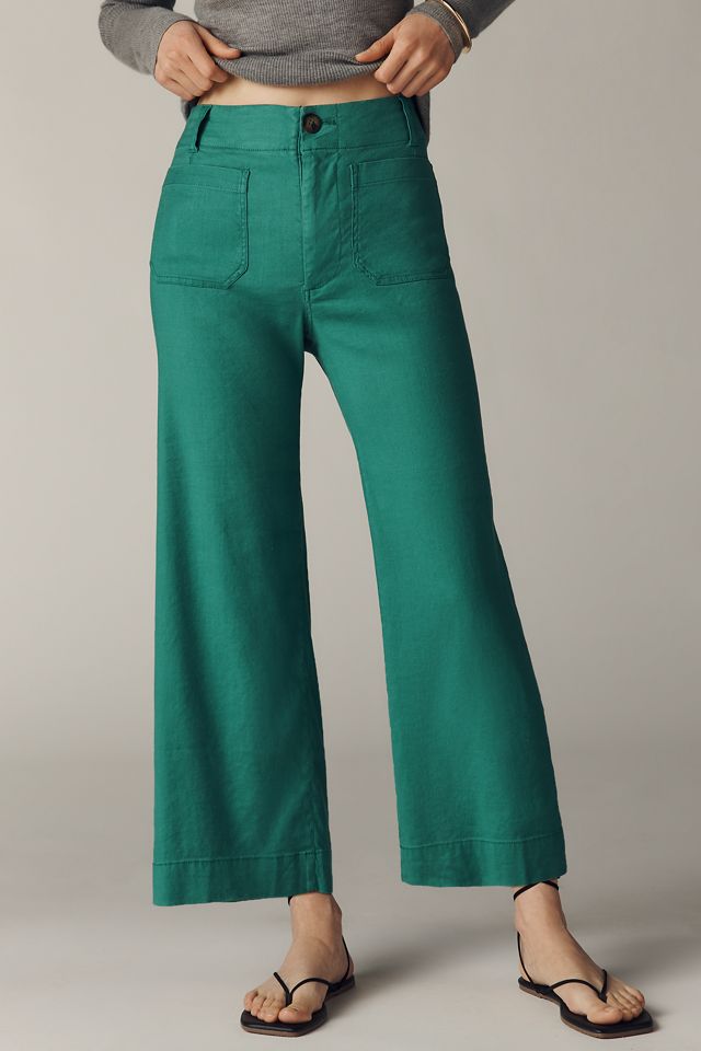 Colette European Linen Stretch High-Rise Wide-Leg Pants #2