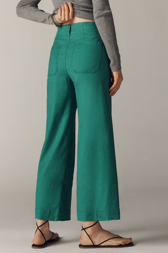 Colette European Linen Stretch High-Rise Wide-Leg Pants #3