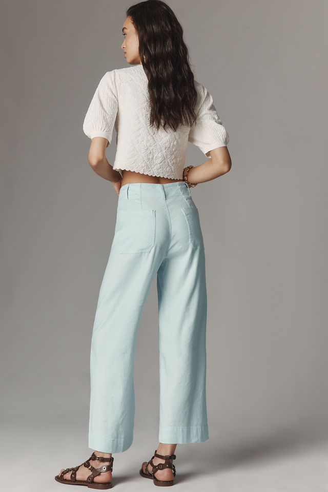 Colette European Linen Stretch High-Rise Wide-Leg Pants #2