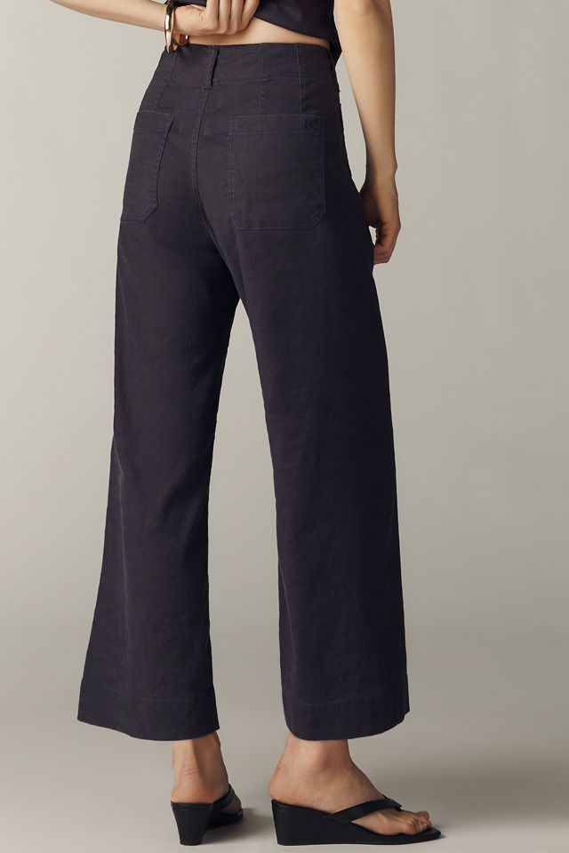 Maeve Colette Linen Stretch High Rise Wide Leg Pants #2