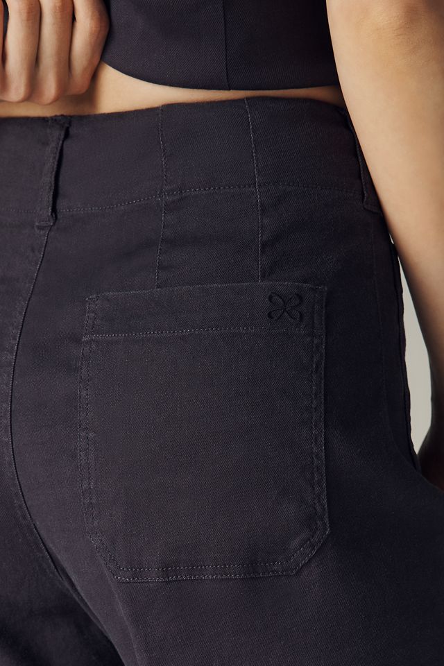 Maeve Colette Linen Stretch High Rise Wide Leg Pants #3