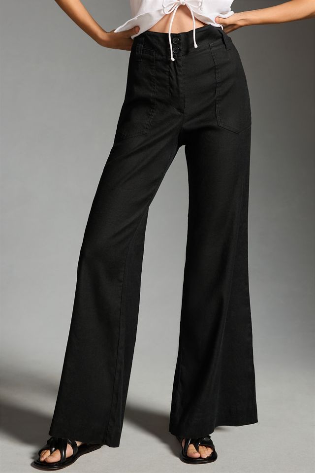 The Naomi Linen Wide-Leg Flare Pants by Maeve #1