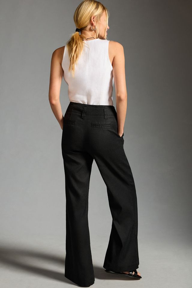 The Naomi Linen Wide-Leg Flare Pants by Maeve #4