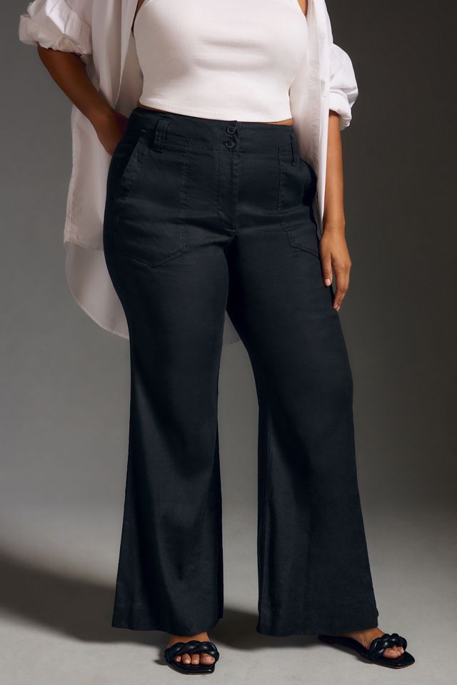 The Naomi Linen Wide-Leg Flare Pants by Maeve #6