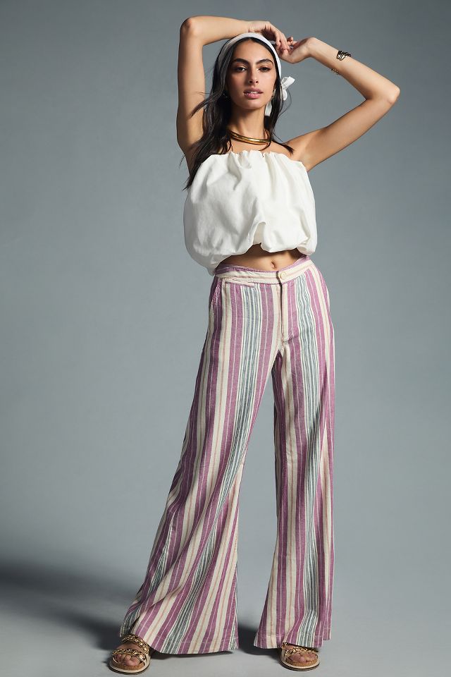 By Anthropologie Low-Rise Flare Pants