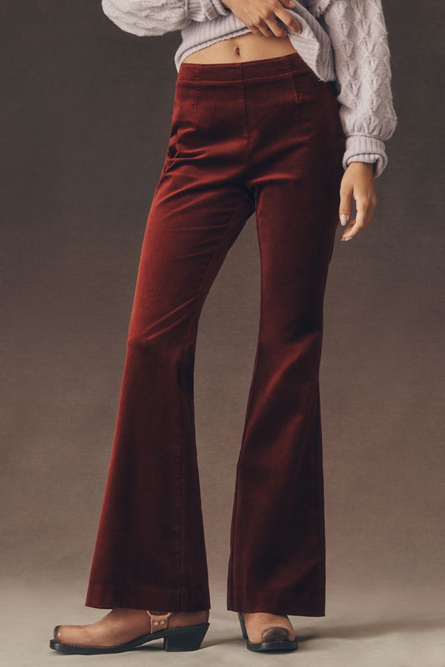 By Anthropologie Velvet Flare Pants #1