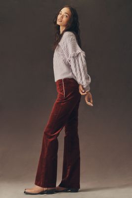 By Anthropologie Velvet Flare Pants