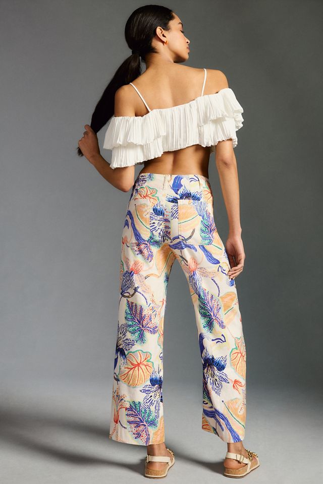 The Colette Cropped Wide-Leg Pants: Sarah Gordon Artist Edition