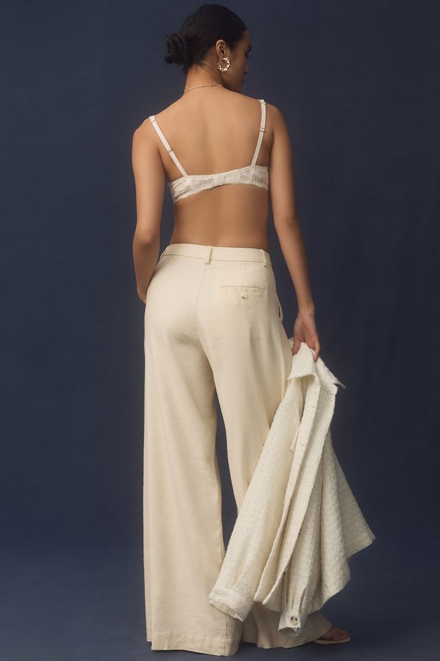 The Avery Pleated Wide-Leg Trousers by Maeve: Linen Edition #3