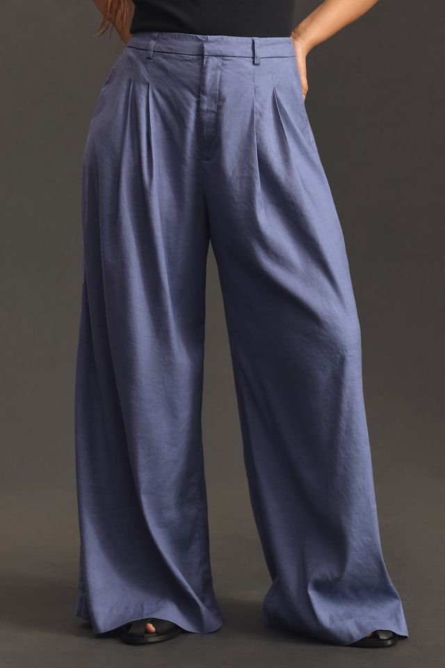 The Avery Pleated Wide-Leg Trousers by Maeve: Linen Edition #5