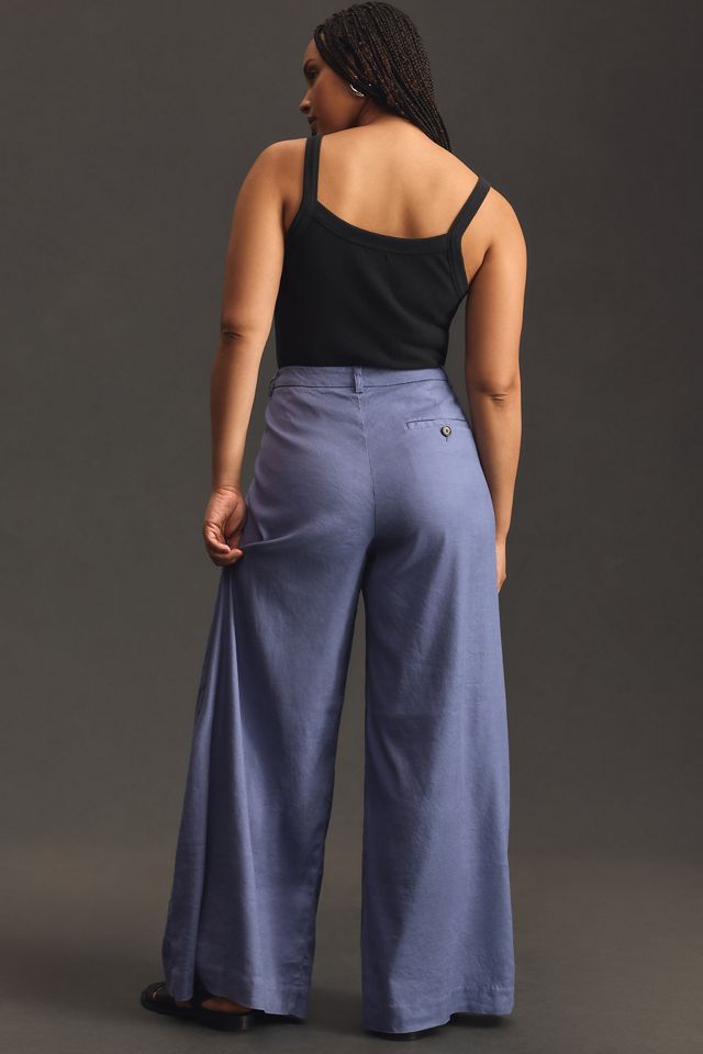 The Avery Pleated Wide-Leg Trousers by Maeve: Linen Edition #6