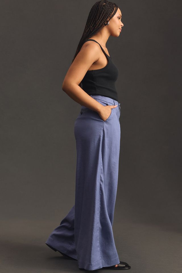 The Avery Pleated Wide-Leg Trousers by Maeve: Linen Edition #7
