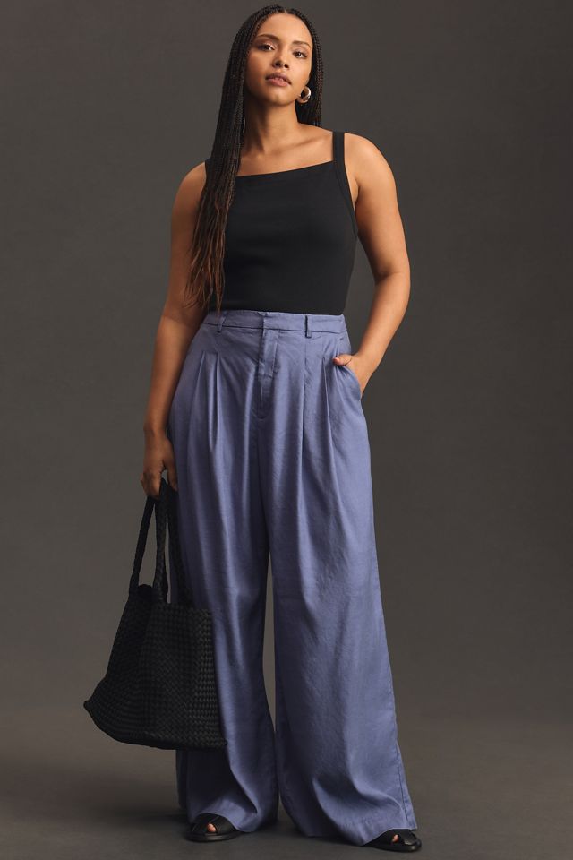 The Avery Pleated Wide-Leg Trousers by Maeve: Linen Edition #4