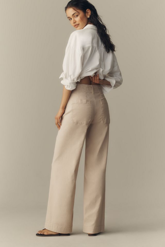 Maeve Colette High-Rise Wide-Leg Full-Length Pants in Magic Fabric #3