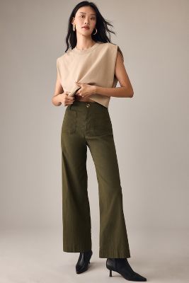 Maeve The Colette Wide-leg Pants By  In Green